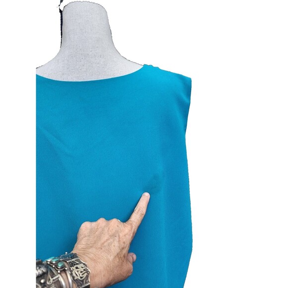 Midnight Velvet 2 Piece Jacket/Tank Plus Size 1X Embellished Flowy - Picture 13 of 15